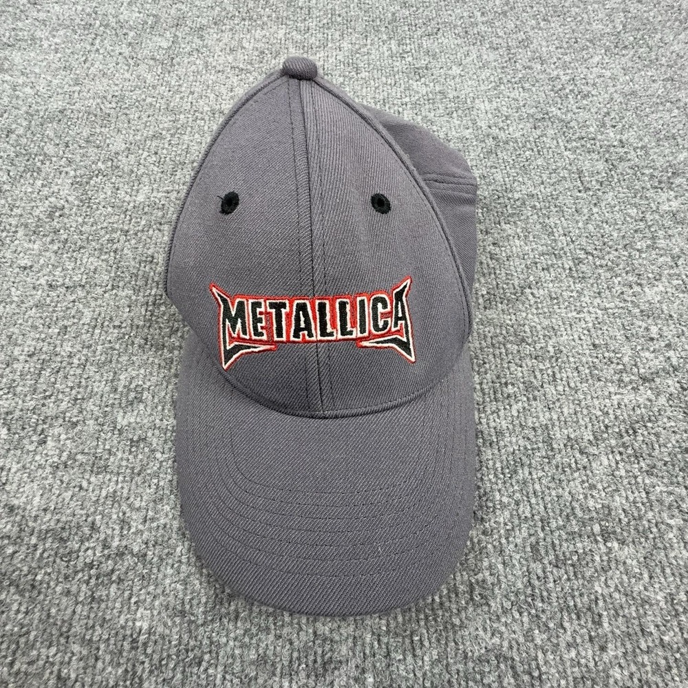 Vintage Metallica Hat Unisex One Size Bio-Domes Gray Embroidered Cap Giant